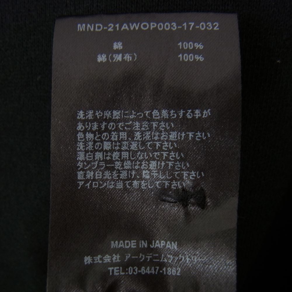 MINEDENIM マインデニム 21AW MND-21AW0P003-17-022 × OLD PARK オールドパーク Denim Shirt Crew neck デニムチェックシャツ切替 クルーネック スウェット ブラック系 3【新古品】【未使用】【中古】