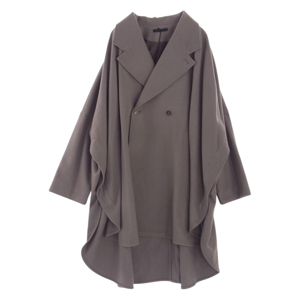 ユハ 21AW 10140104 OVERSIZED PONCHO COAT オーバーサイズ ポンチョ コート ベージュ ベージュ系 F【新古品】【未使用】【中古】