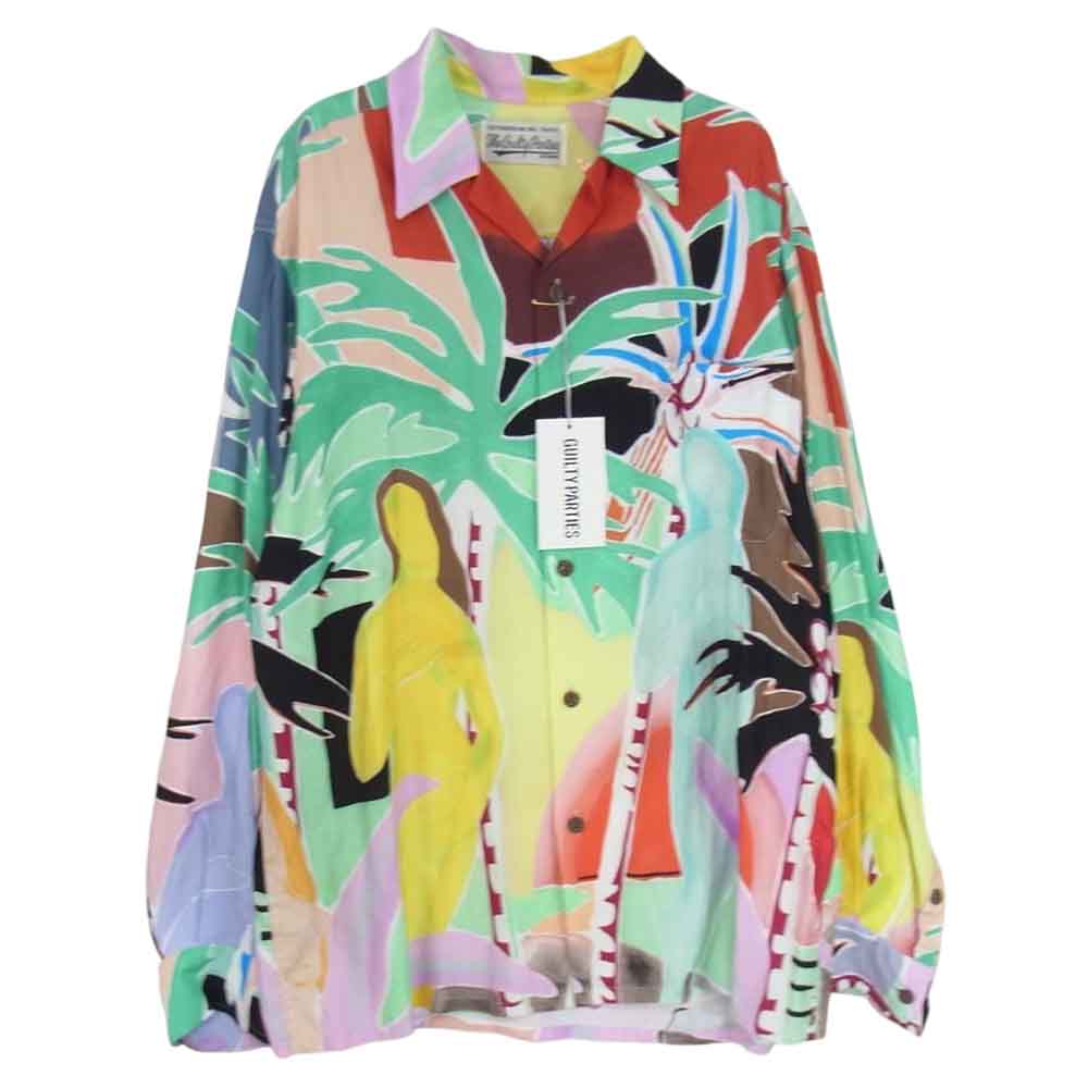 WACKO MARIA ワコマリア 22AW 22FW-WMS-HI09 HAWAIIAN SHIRT L/S ハワイアン レーヨン 長袖 アロハ シャツ マルチカラー系 L【新古品】【未使用】【中古】