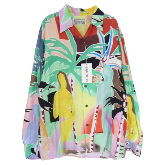 WACKO MARIA ワコマリア 22AW 22FW-WMS-HI09 HAWAIIAN SHIRT L/S ハワイアン レーヨン 長袖 アロハ シャツ マルチカラー系 L【新古品】【未使用】【中古】