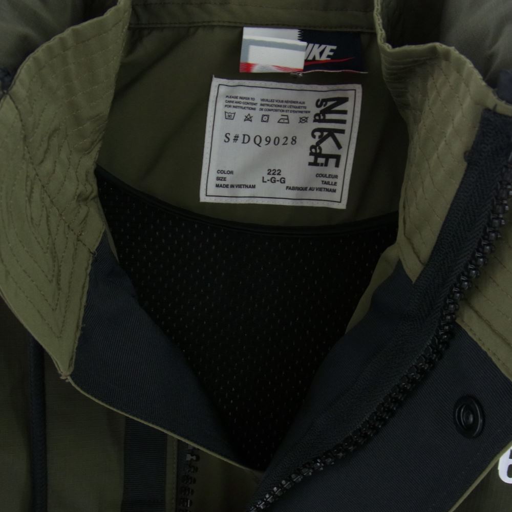 Sacai サカイ 22AW 22-03100M × NIKE ナイキ Trench Jacket トレンチ ジャケット コート カーキ系【極上美品】【中古】