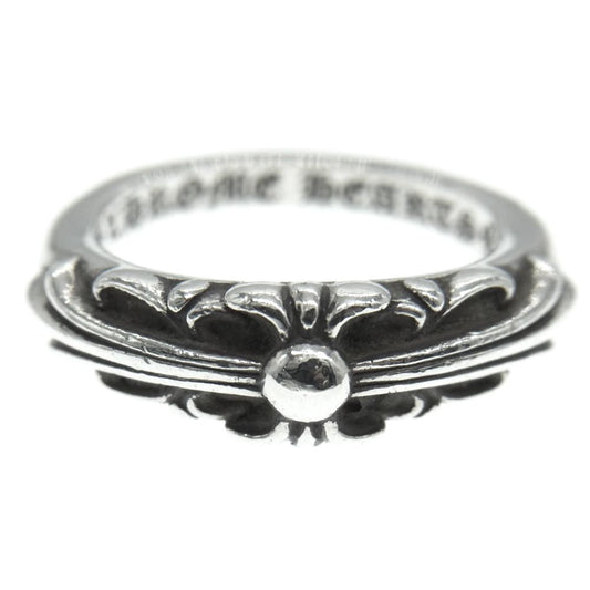 CHROME HEARTS クロムハーツ（原本無） BABY CLASSIC ベイビー クラシック フローラル クロス リング シルバー系 9号【中古】
