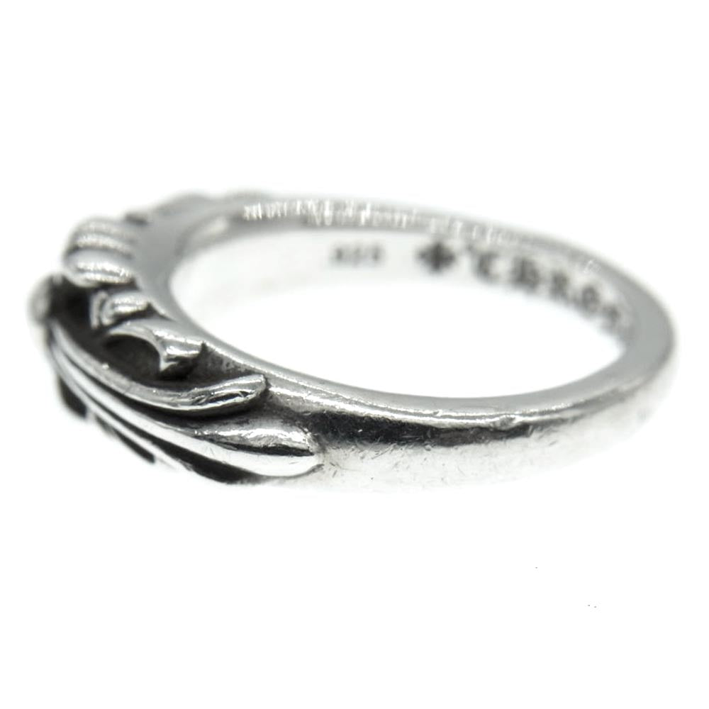 CHROME HEARTS クロムハーツ（原本無） BABY CLASSIC ベイビー クラシック フローラル クロス リング シルバー系 9号【中古】