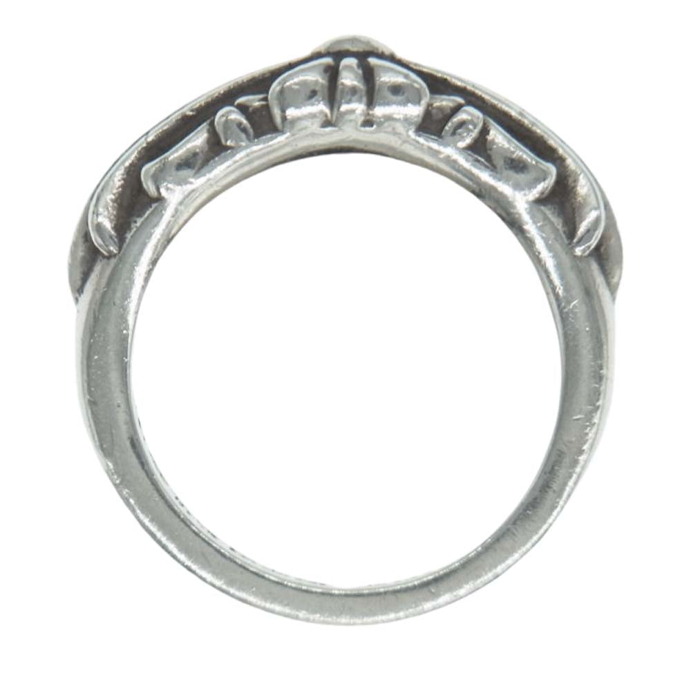 CHROME HEARTS クロムハーツ（原本無） BABY CLASSIC ベイビー クラシック フローラル クロス リング シルバー系 9号【中古】