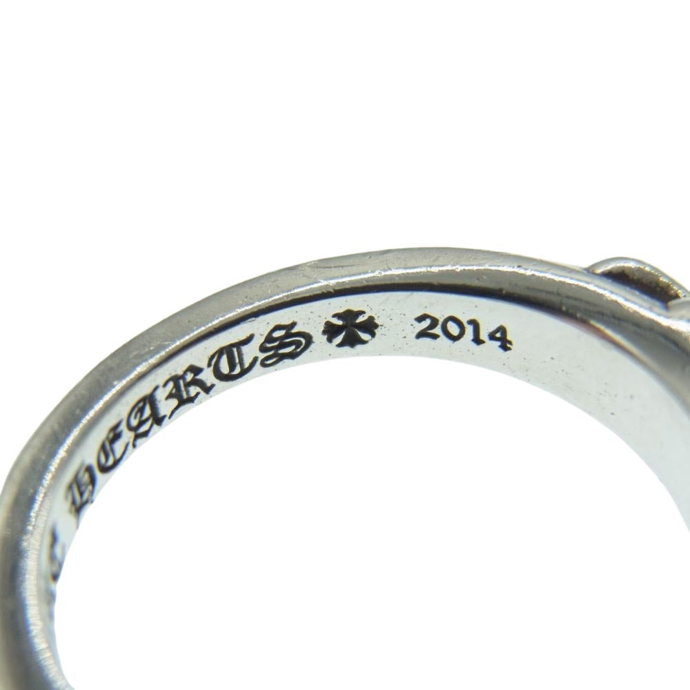 CHROME HEARTS クロムハーツ（原本無） BABY CLASSIC ベイビー クラシック フローラル クロス リング シルバー系 9号【中古】
