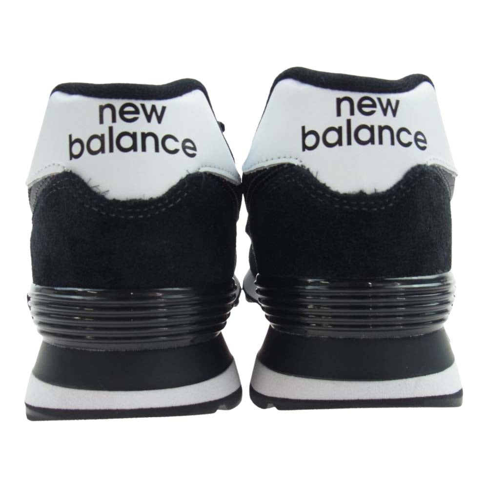 NEW BALANCE ニューバランス ML574EE2 ローカット スニーカー ブラック系 ホワイト系 27.5cm【極上美品】【中古】