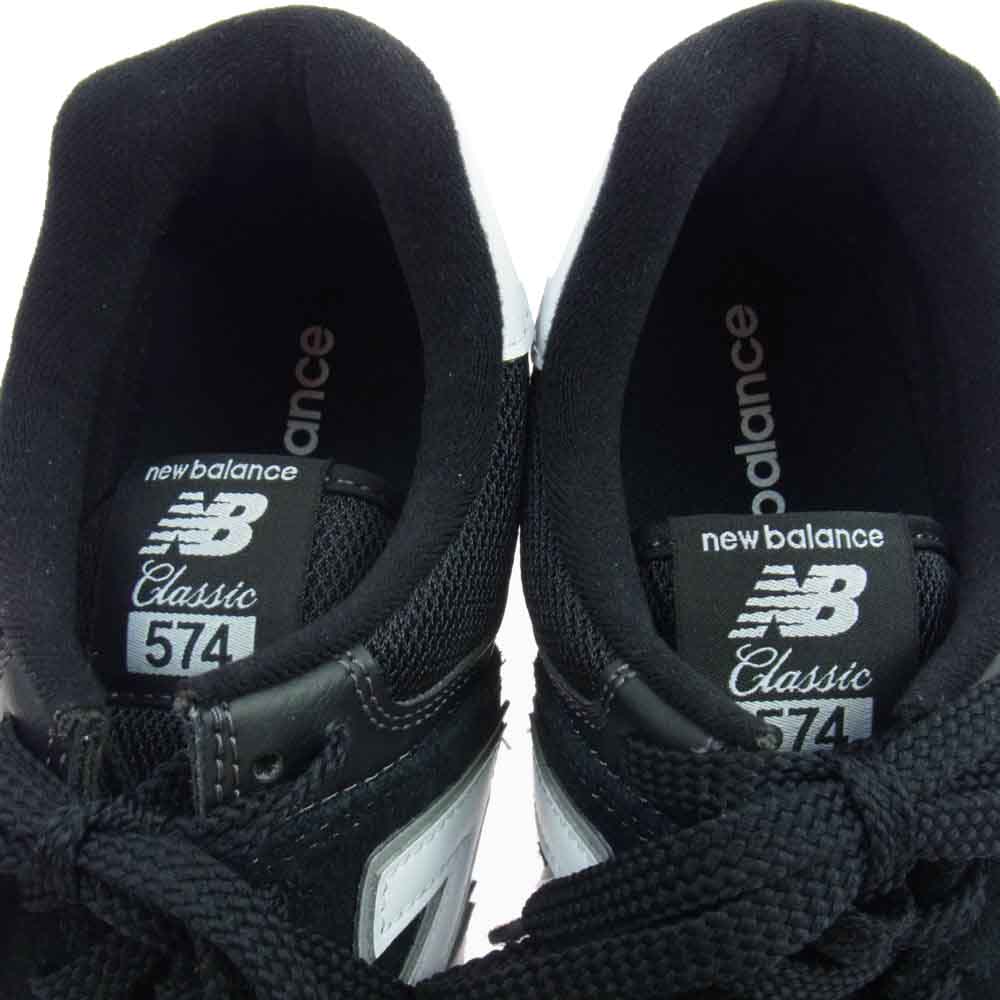 NEW BALANCE ニューバランス ML574EE2 ローカット スニーカー ブラック系 ホワイト系 27.5cm【極上美品】【中古】