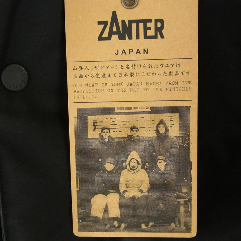 ザンタージャパン ZANTER JAPAN ダウンジャケット 6720021 ORIGINAL DOWN オリジナル ダウンジャケット ブラック系 L【新古品】【未使用】約79cm裄丈