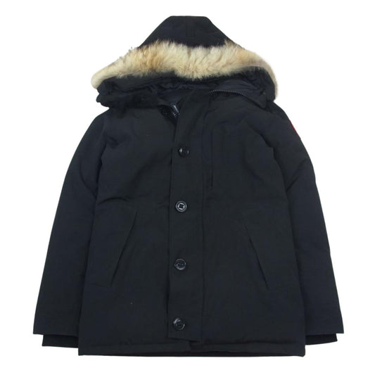 CANADA GOOSE カナダグース 3438JM R 国内正規品 グリフィンタグ JASPER PARKA ジャスパー パーカ ファーフード ダウンジャケット ブラック系 S【中古】