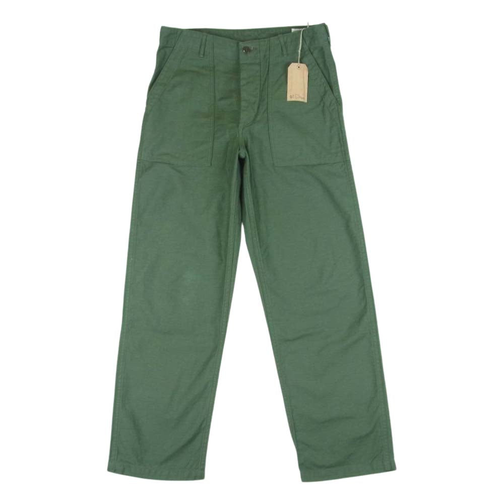 orSlow オアスロウ コットン ベイカー パンツ 日本製 カーキ系 M【極上美品】【中古】