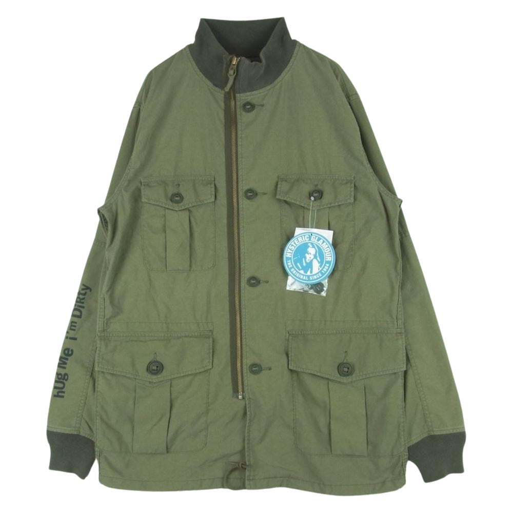 HYSTERIC GLAMOUR ヒステリックグラマー 20SS 02201AB15 野口強 SONIC YOUTH リメイク パッチ フィールド ミリタリー ジャケット カーキ系 S【美品】【中古】