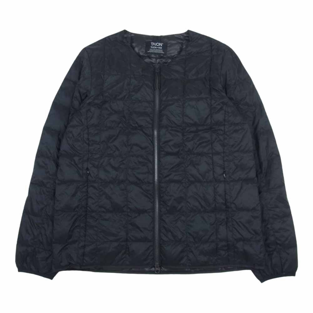 タイオン 体温 フルジップ 長袖 インナーダウン ブラック系 XL【中古】