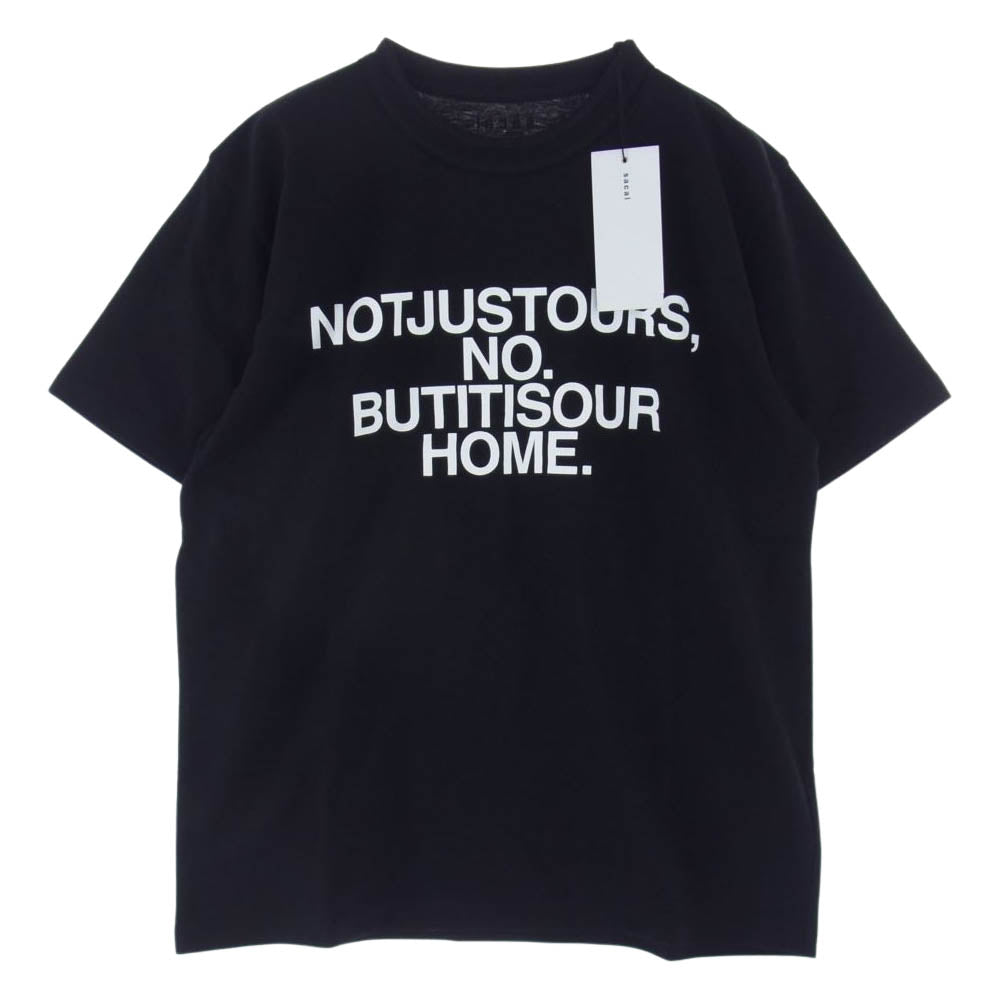Sacai サカイ 23AW   23-0584S Graphic TShirt グラフィック ロゴ 半袖 Tシャツ ブラック系 2【極上美品】【中古】