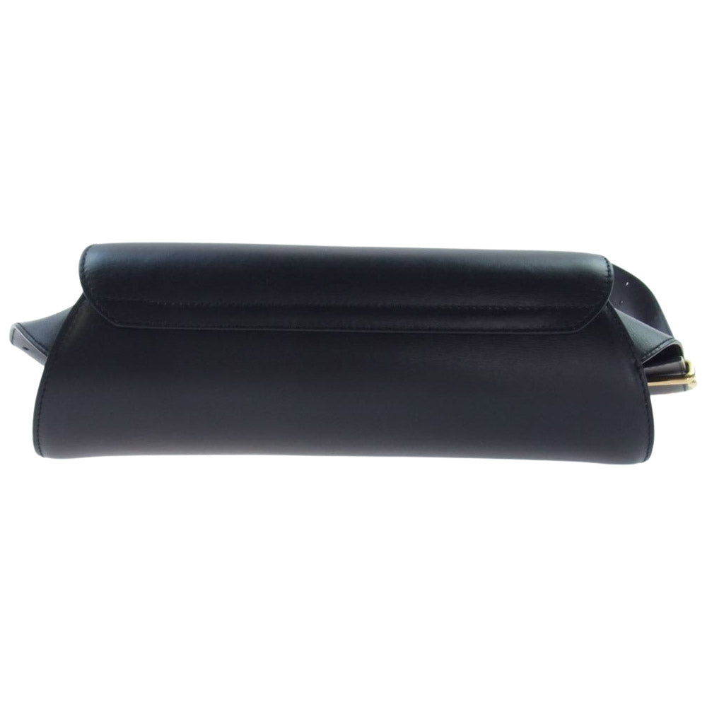 JIL SANDER ジルサンダー CANNOLO カンノーロ スモール レザー ショルダー バッグ ブラック系【中古】