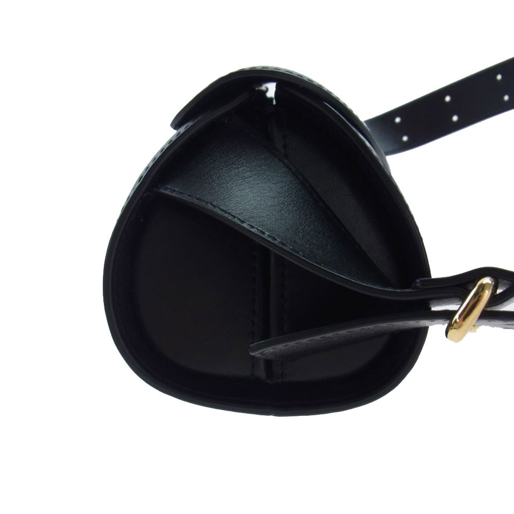JIL SANDER ジルサンダー CANNOLO カンノーロ スモール レザー ショルダー バッグ ブラック系【中古】