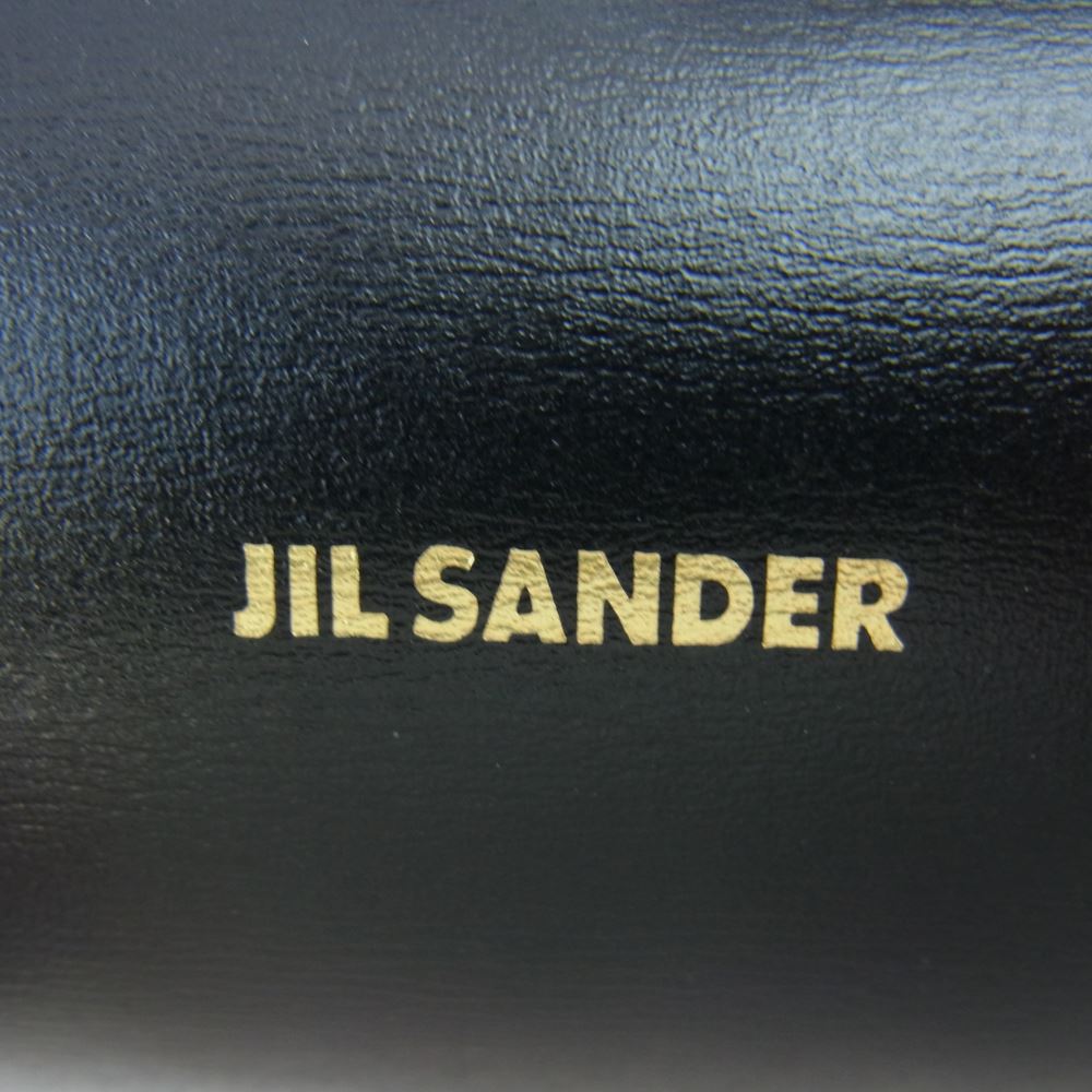 JIL SANDER ジルサンダー CANNOLO カンノーロ スモール レザー ショルダー バッグ ブラック系【中古】