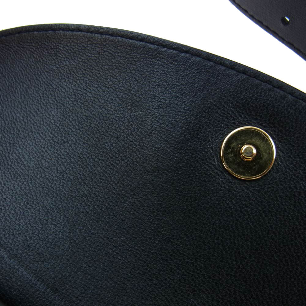 JIL SANDER ジルサンダー CANNOLO カンノーロ スモール レザー ショルダー バッグ ブラック系【中古】