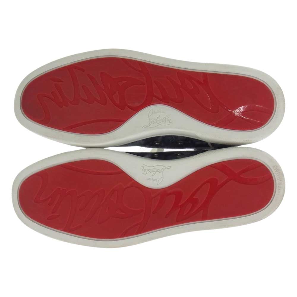 Christian Louboutin クリスチャンルブタン タイダイ染め デニム ハイカット スニーカー  ブルー系 39.5【中古】