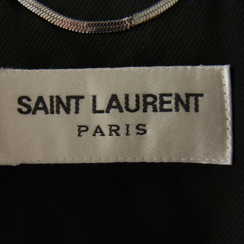 SAINT LAURENT サンローラン 397291 中綿入り ラムレザー ダブル ライダース ジャケット ブラック系 46【美品】【中古】