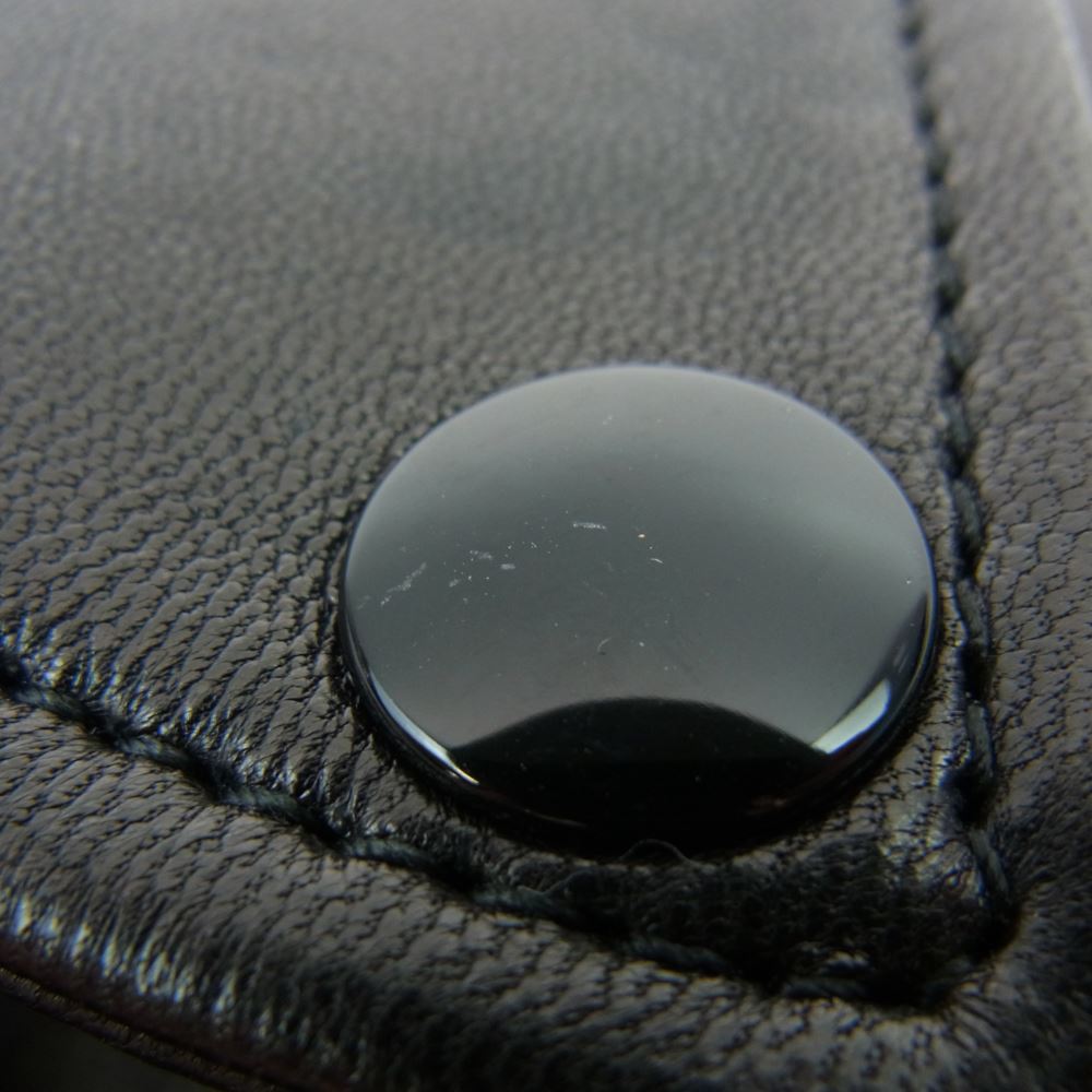 SAINT LAURENT サンローラン 397291 中綿入り ラムレザー ダブル ライダース ジャケット ブラック系 46【美品】【中古】