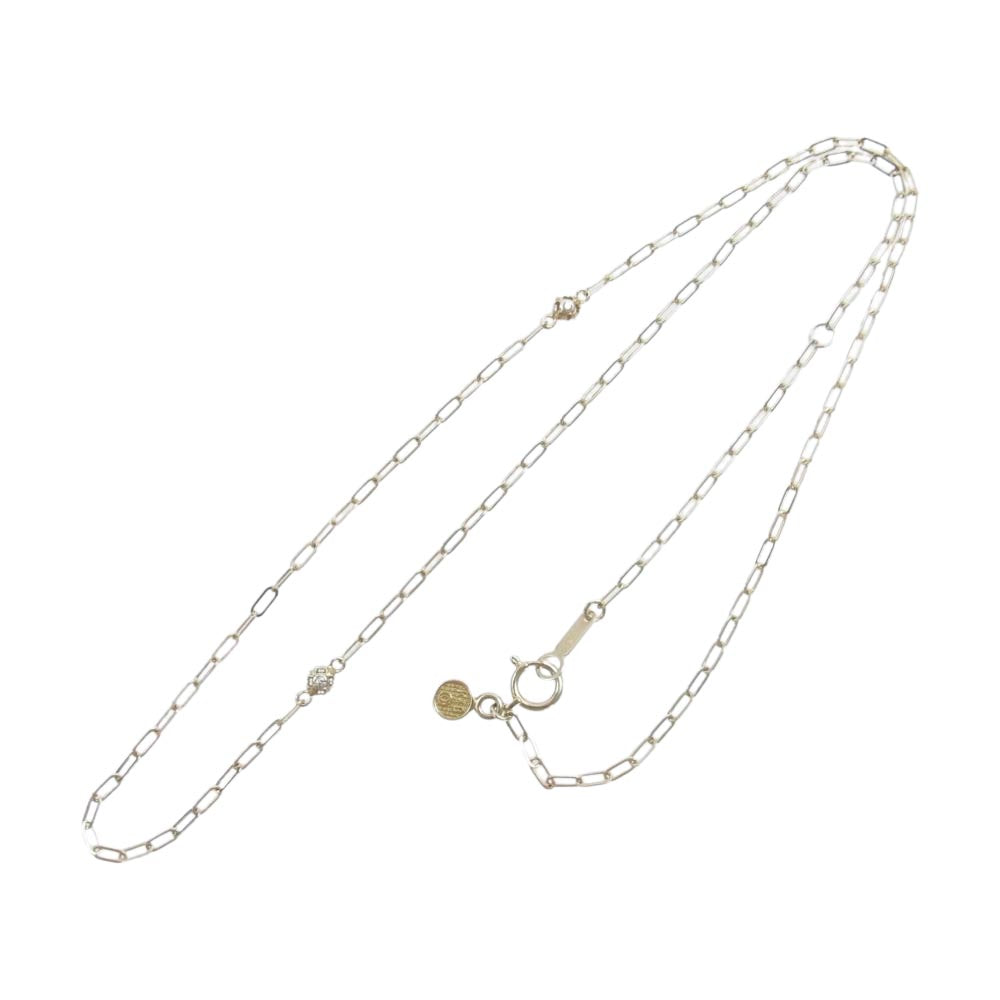 LEATHERS AND TREASURES レザーズアンドトレジャーズ ギャランティ付属 K18 ミニマムクロスビーズ ダイヤモンド チェーン ネックレス ゴールド系【中古】