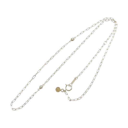 LEATHERS AND TREASURES レザーズアンドトレジャーズ ギャランティ付属 K18 ミニマムクロスビーズ ダイヤモンド チェーン ネックレス ゴールド系【中古】