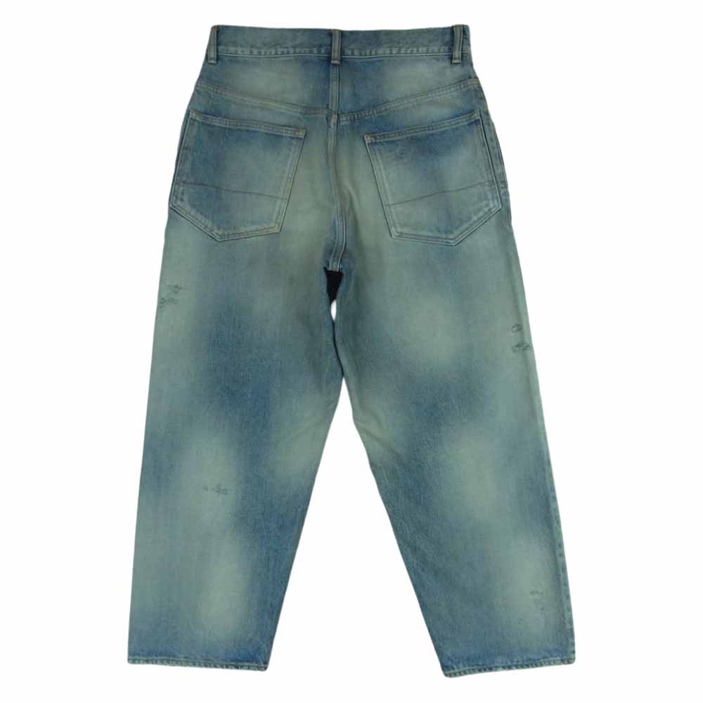 アンセルム 23AW ANC-PT03-B SELVEDGE TAPERED 5P DENIM PANTS セルビッジ テーパード ダメージ デニム パンツ インディゴブルー系 1【新古品】【未使用】【中古】
