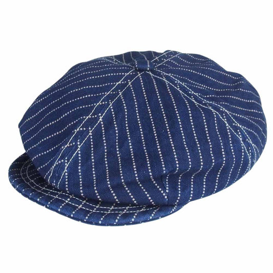 FREEWHEELERS フリーホイーラーズ ウォバッシュ ハンチング キャップ 帽子 ネイビー系【中古】