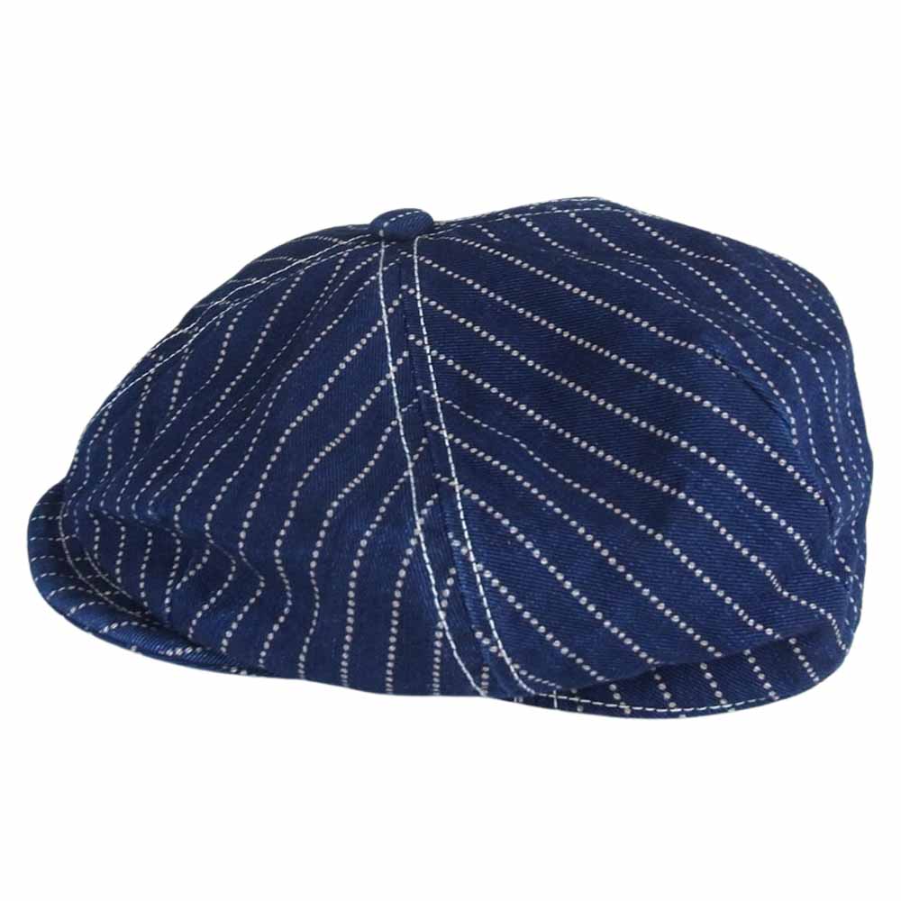FREEWHEELERS フリーホイーラーズ ウォバッシュ ハンチング キャップ 帽子 ネイビー系【中古】
