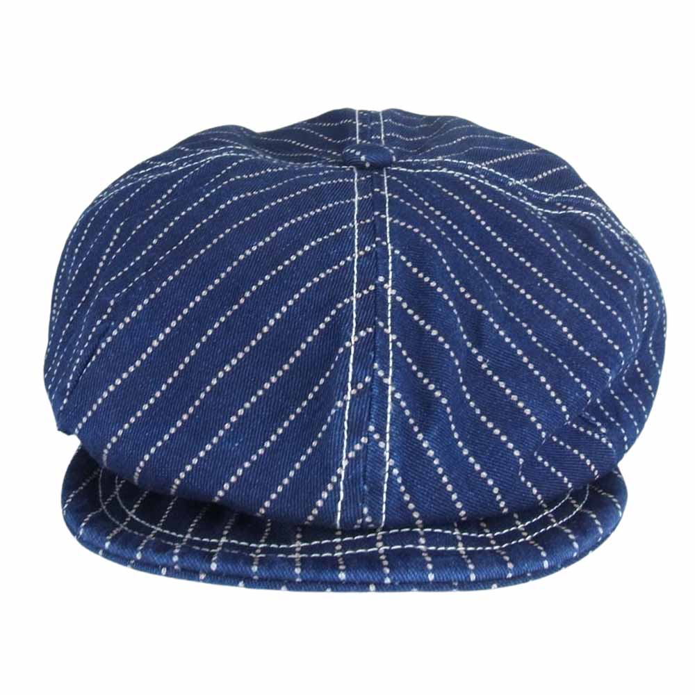 FREEWHEELERS フリーホイーラーズ ウォバッシュ ハンチング キャップ 帽子 ネイビー系【中古】