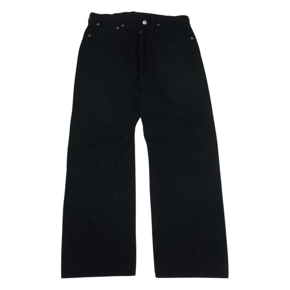 TCBジーンズ セルビッチ ブラック デニム パンツ ブラック系 32【中古】