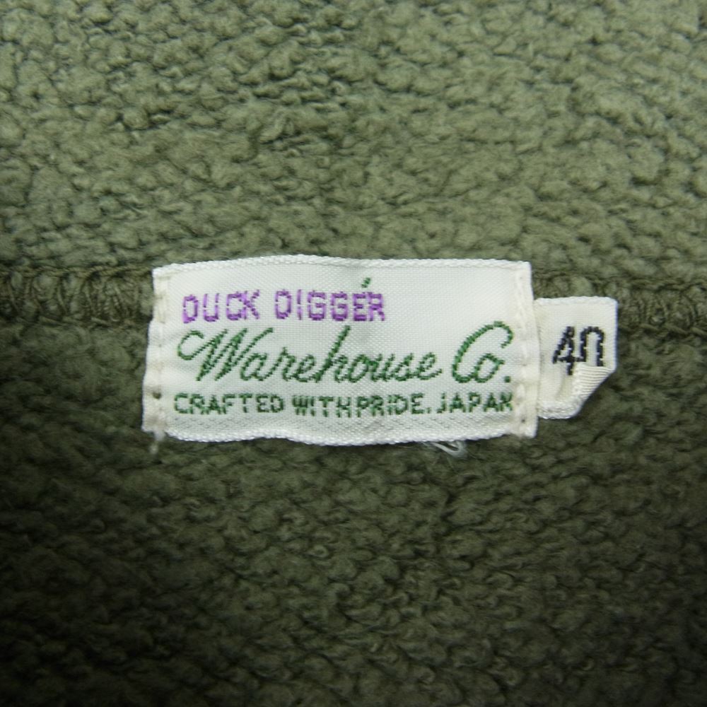 WAREHOUSE ウエアハウス 20AW Lot 453 セパレート ポケット セットイン フード スウェット パーカー カーキ系 40【中古】