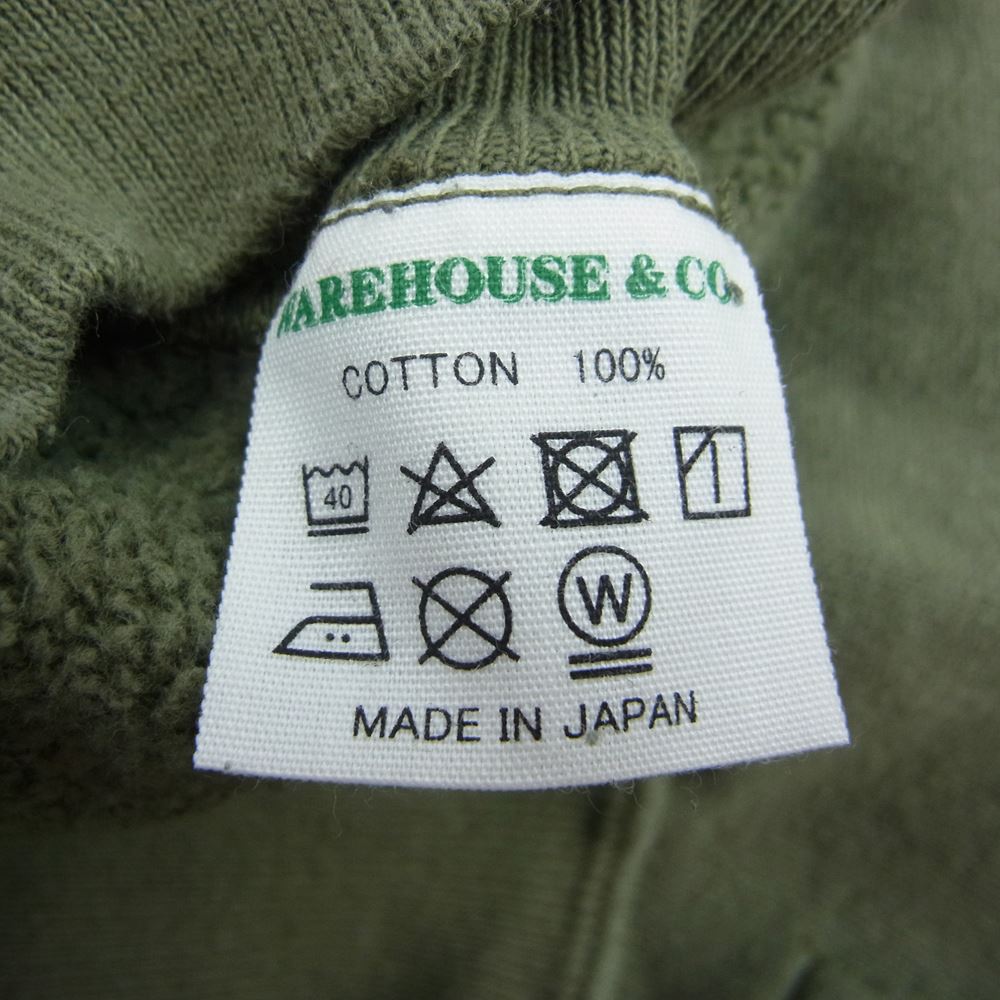 WAREHOUSE ウエアハウス 20AW Lot 453 セパレート ポケット セットイン フード スウェット パーカー カーキ系 40【中古】