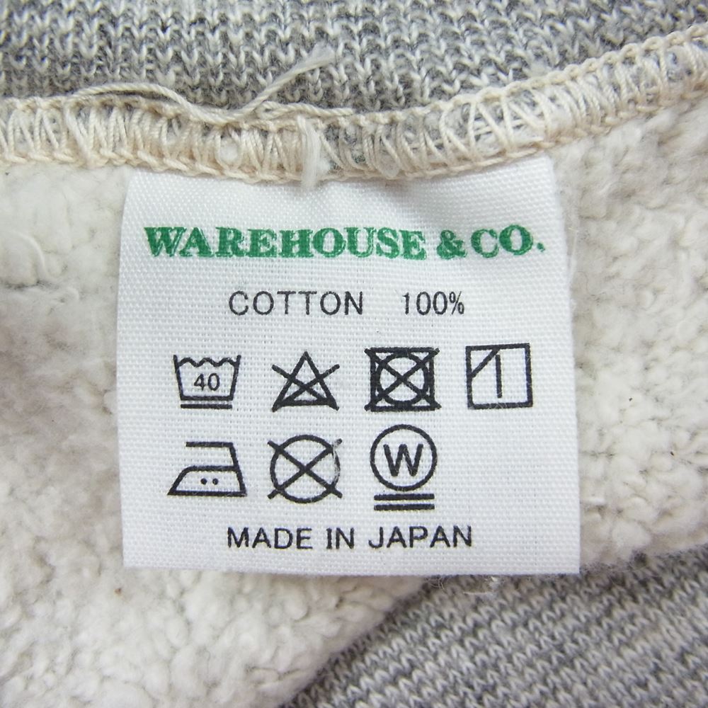 WAREHOUSE ウエアハウス 21AW Lot.404 FREEDOM フリーダム クルーネック 両Ｖ 無地 スウェット  グレー系 42【中古】