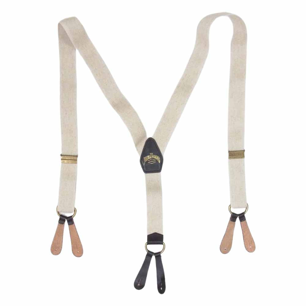 The REAL McCOY'S ザリアルマッコイズ DOUBLE DIAMOND LINEN SUSPENDER リネン サスペンダー オフホワイト系【中古】