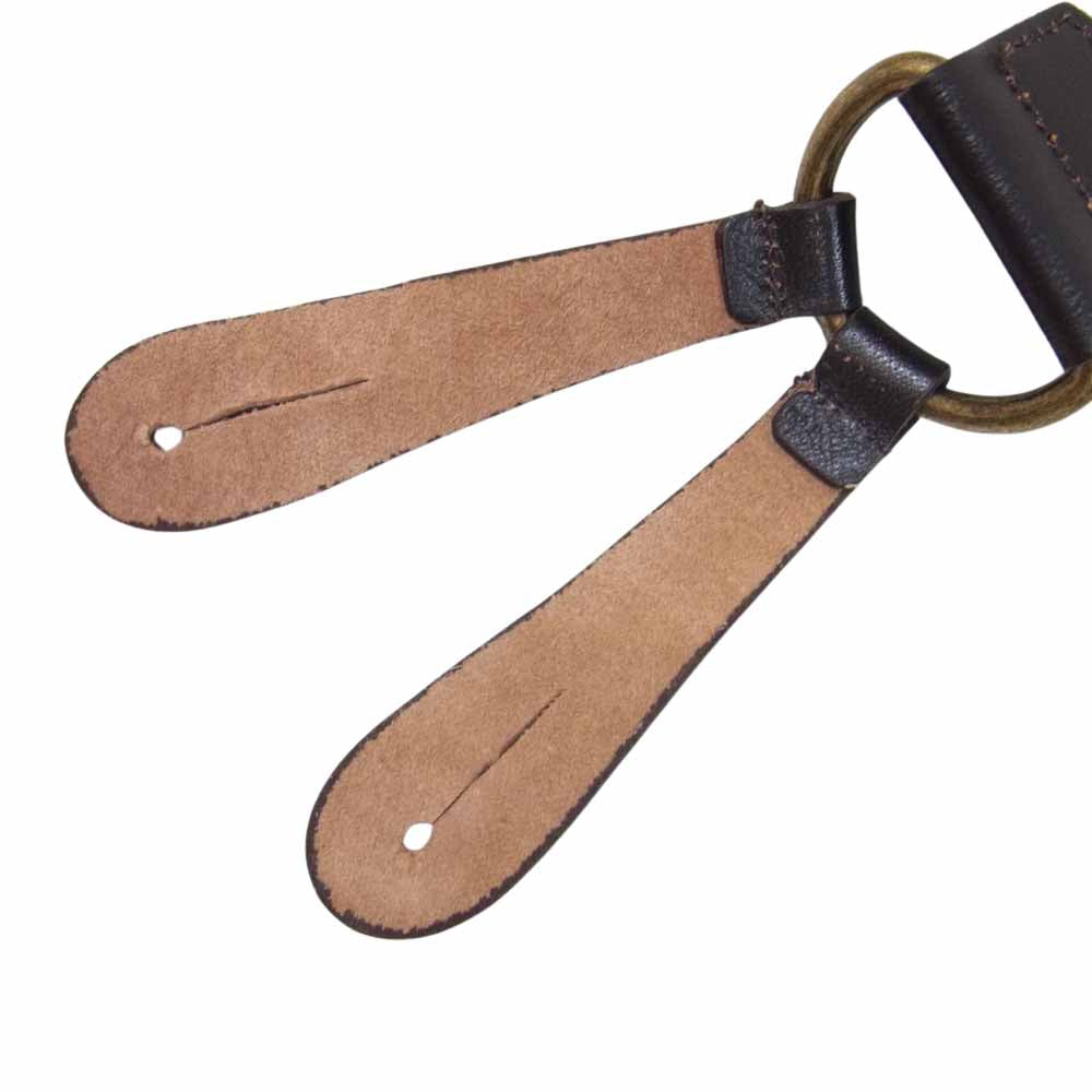 The REAL McCOY'S ザリアルマッコイズ DOUBLE DIAMOND LINEN SUSPENDER リネン サスペンダー オフホワイト系【中古】