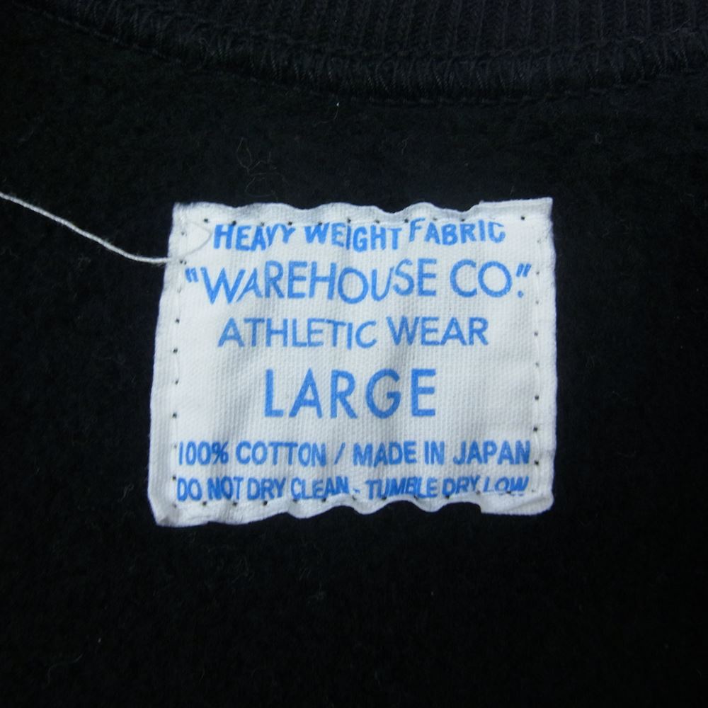 WAREHOUSE ウエアハウス 22AW Lot 483 無地 リバースウィーブ スウェット ブラック系 L【中古】