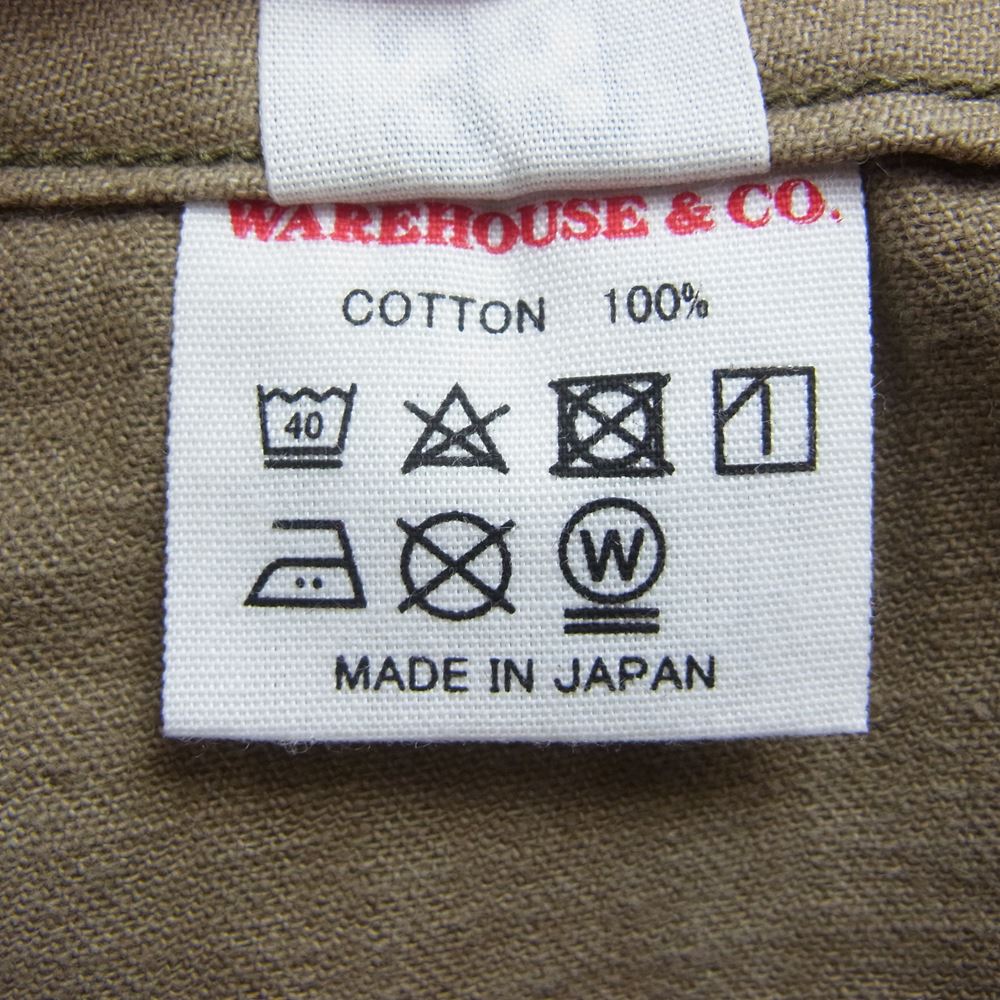 WAREHOUSE ウエアハウス Lot 1086 MILITARY PANTS ヘリンボーン ミリタリー ベイカー パンツ カーキ系 33【中古】
