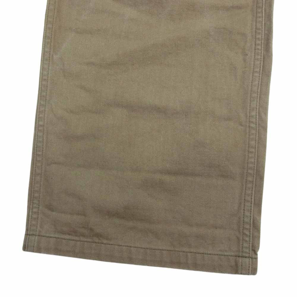 WAREHOUSE ウエアハウス Lot 1086 MILITARY PANTS ヘリンボーン ミリタリー ベイカー パンツ カーキ系 33【中古】