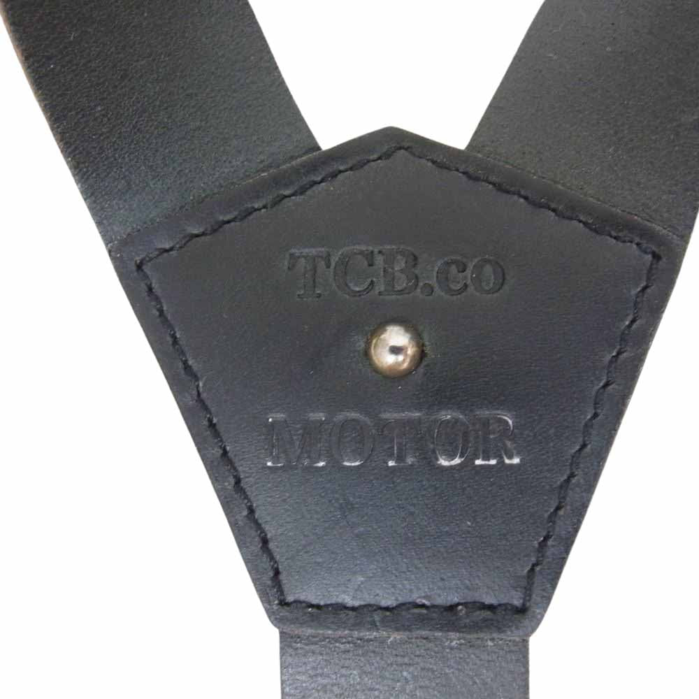 ティーシービー ジーンズ × MOTOR ホーウィン クロムエクセル オールレザー サスペンダー ブラック系【中古】