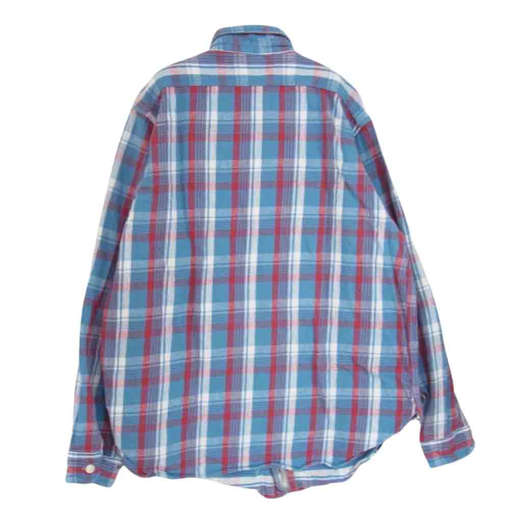 WAREHOUSE ウエアハウス Lot JG-06 × John Gluckow ジョングラッコ― 1940s Storm Shirt NON WASH ノンウォッシュ チェック シャツ ライトブルー系 マルチカラー系 40【中古】
