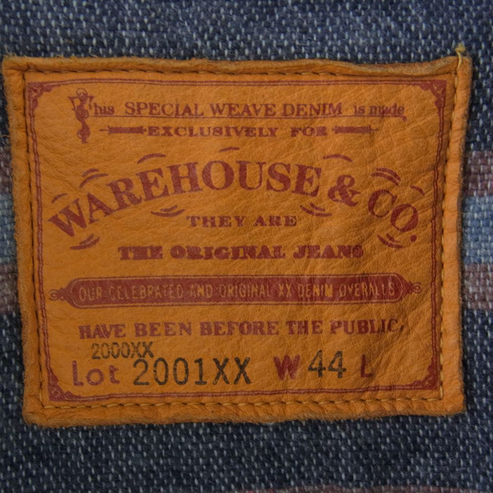 WAREHOUSE ウエアハウス Lot 2001XX(2000XX) 1947MODEL 1ST TYPE WITH BLANKET ファースト タイプ ブランケット デニム ジャケット インディゴブルー系 44【中古】