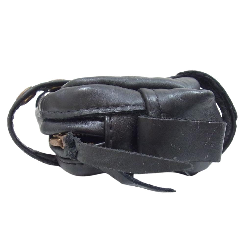 LANGLITZ LEATHERS ラングリッツレザーズ Touring Bag Double Strap ツーリング バッグ ダブルストラップ レザー ツールバッグ ポーチ ブラック系【中古】