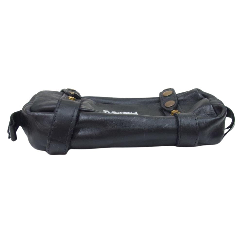 LANGLITZ LEATHERS ラングリッツレザーズ Touring Bag Double Strap ツーリング バッグ ダブルストラップ レザー ツールバッグ ポーチ ブラック系【中古】