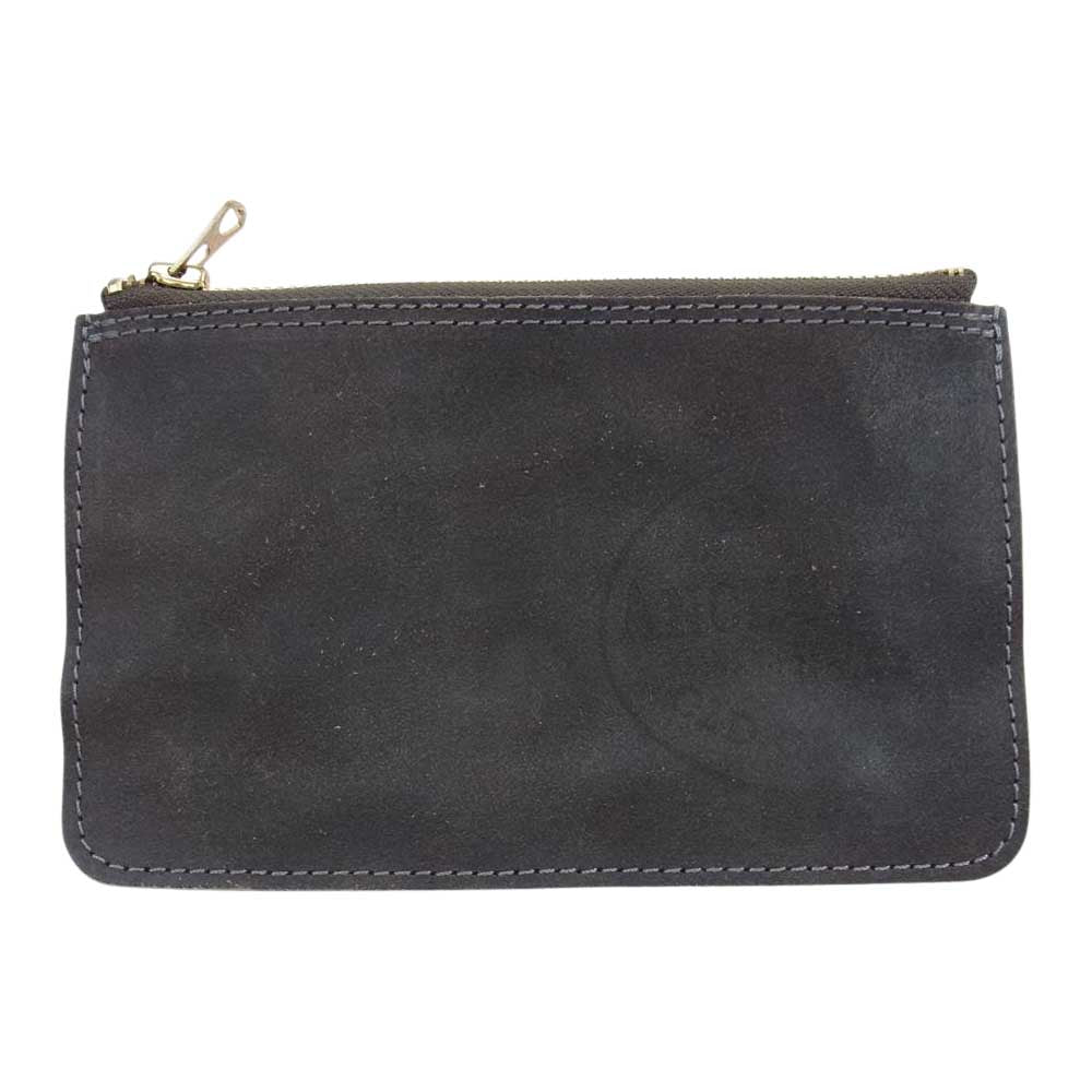 ヴァスコ レザー ポーチ グレー モスグリーン系【中古】