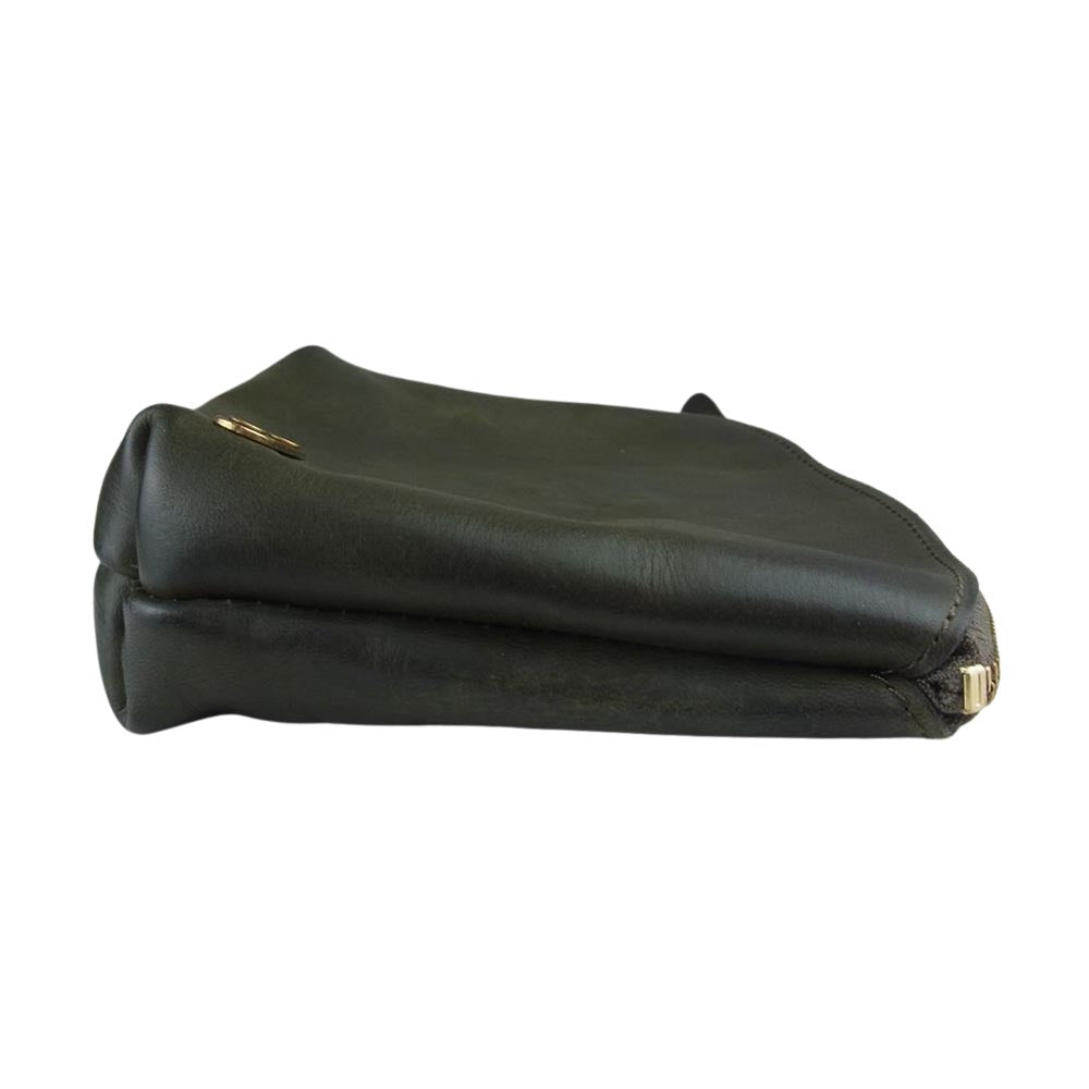ヴァスコ レザー ポーチ オリーブ系【中古】