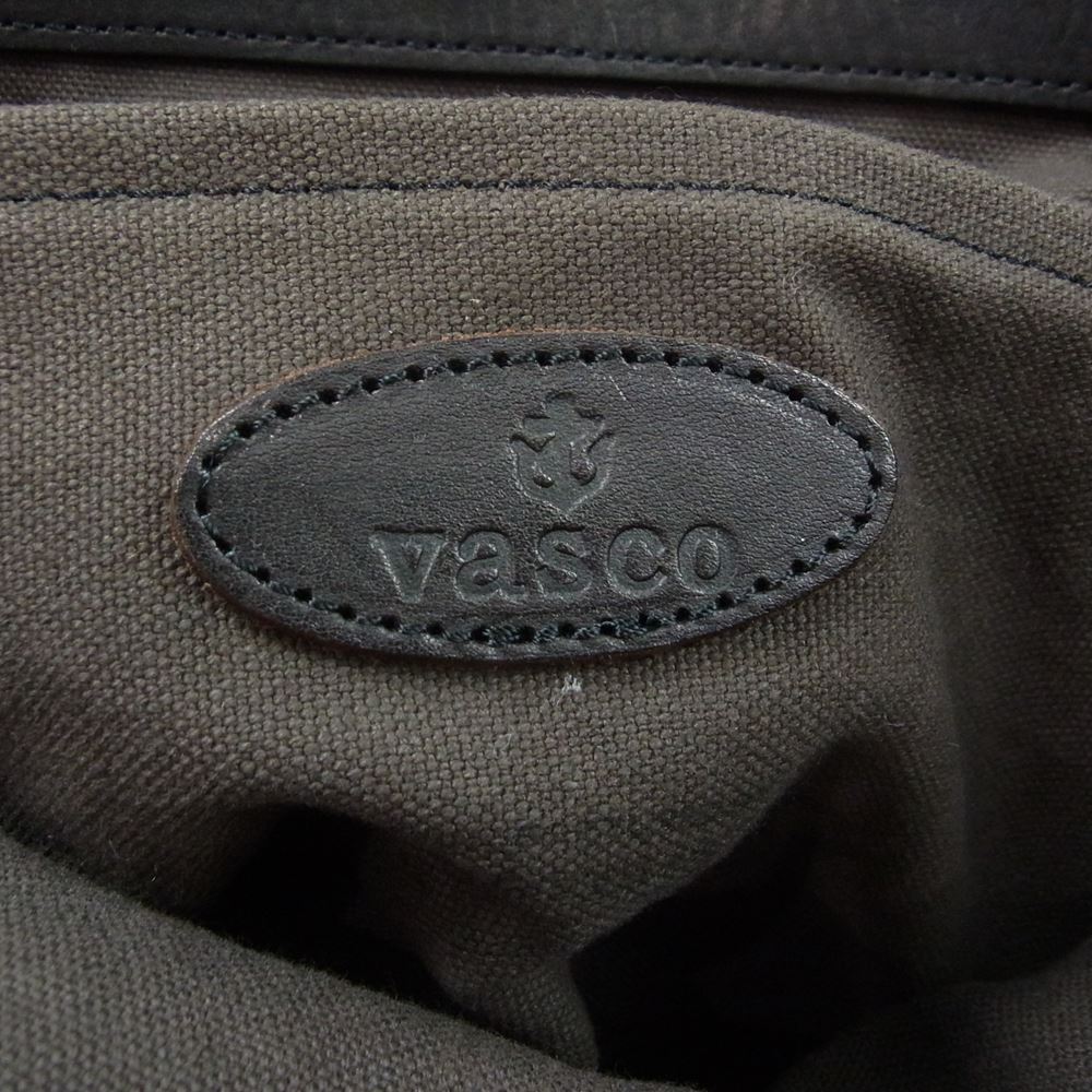 ヴァスコ LEATHER TRAVEL TOTE BAG レザー トラベル トートバッグ ブラック ダークブラウン系【中古】