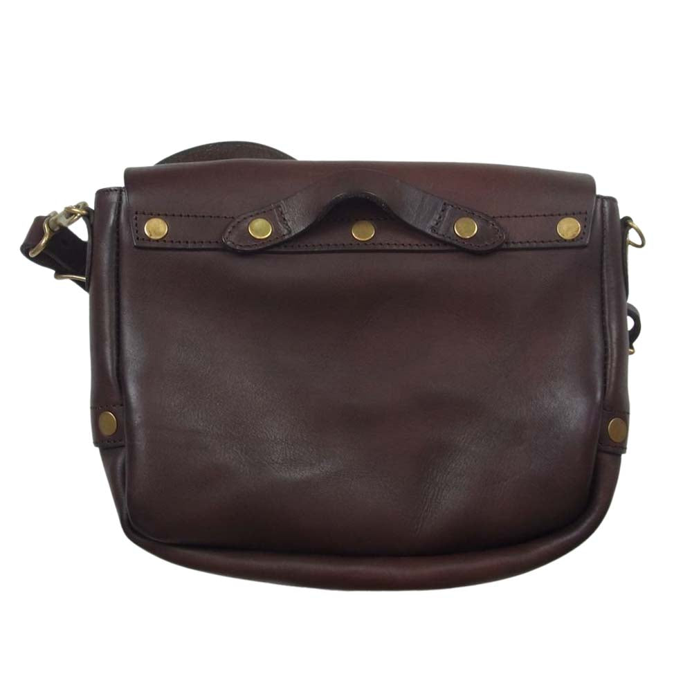 ヴァスコ LEATHER POSTMAN SHOULDER BAG SMALL U.S.MAIL. 刻印あり ポストマン レザー ショルダー バッグ ブラウン系【中古】