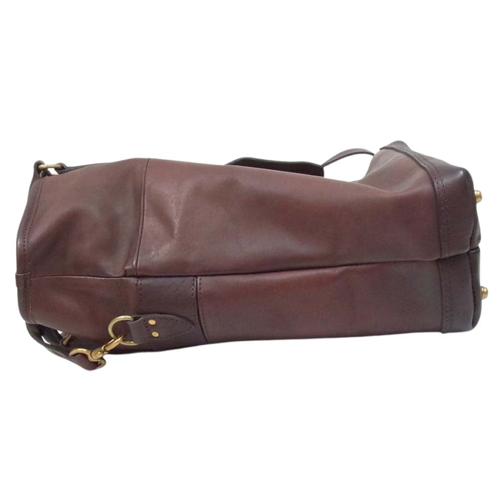 ヴァスコ VS244-LS LEATHER NELSON 2WAY BAG レザー ネルソン ショルダー トート バッグ ブラウン系【美品】【中古】
