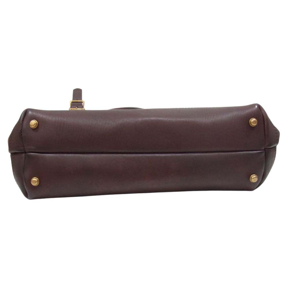 ヴァスコ VS244-LS LEATHER NELSON 2WAY BAG レザー ネルソン ショルダー トート バッグ ブラウン系【美品】【中古】